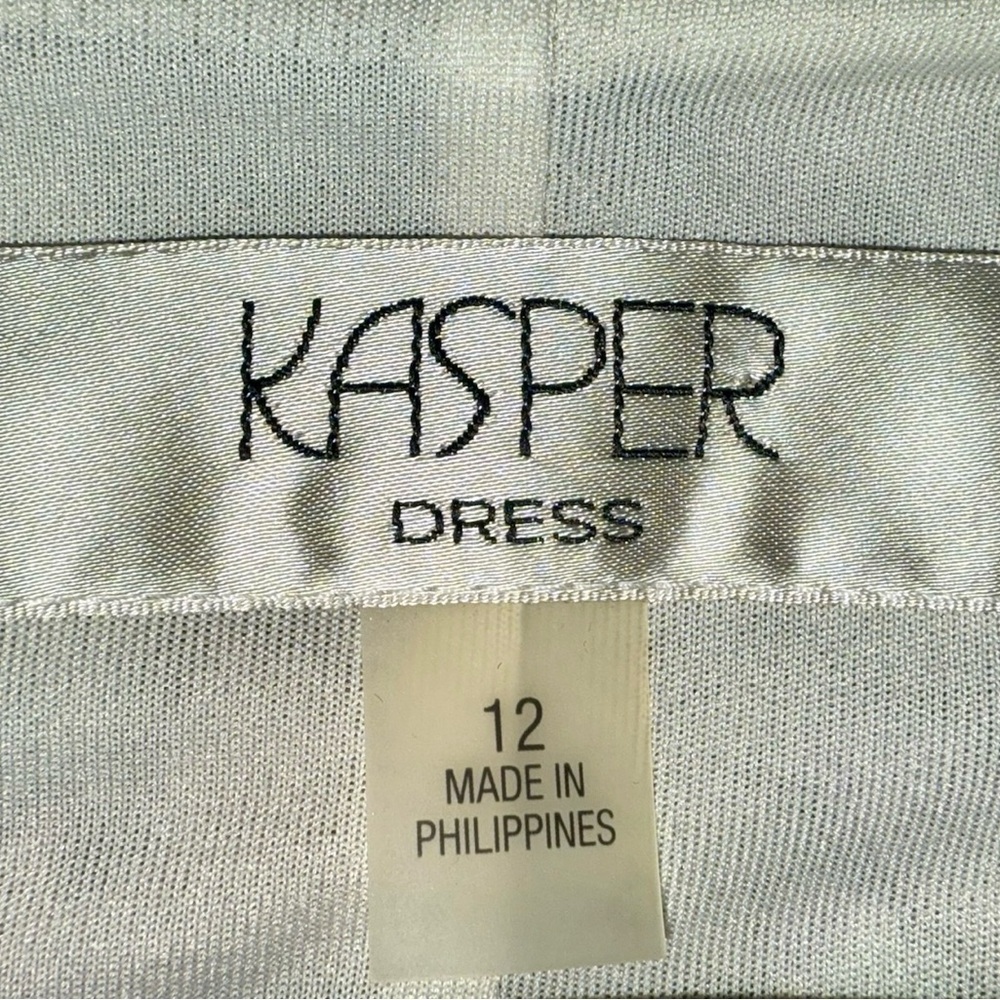 Kasper Purple and Green Long Sleeve Dress - Picture 3 of 3
